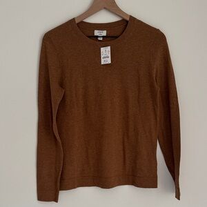J. Crew Brown Lightweight Crewneck Sweater NWT